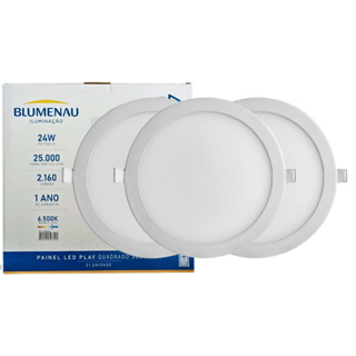 Painel Luminaria Plafon 24W Redondo de Embutir/Sobrepor Branco Frio 6500k Bivolt Economico em Oferta na Shopee