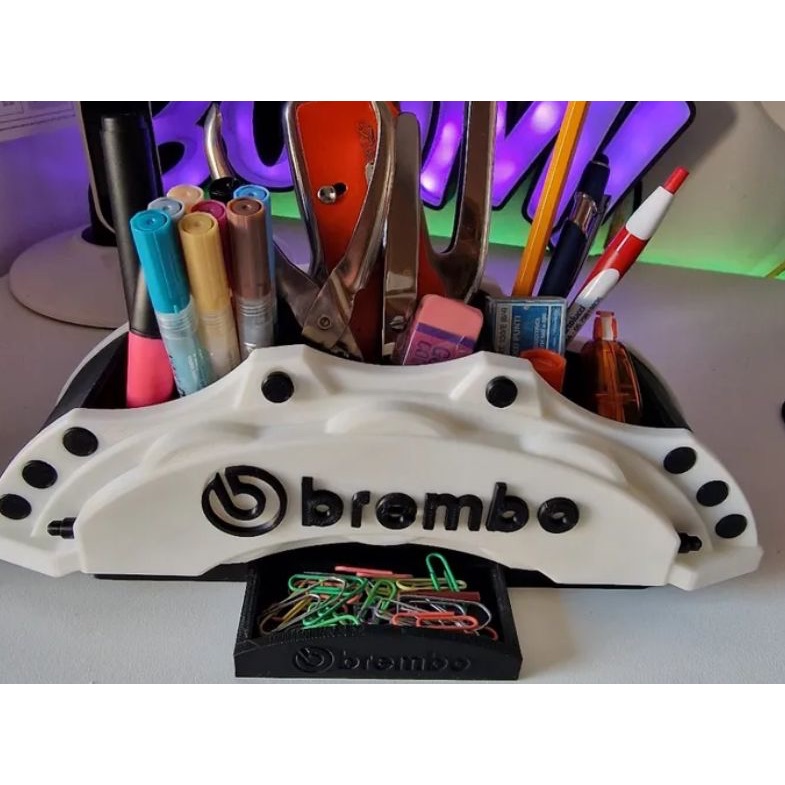 Organizador De Mesa Brembo Freio Automotivo Porta Canetas