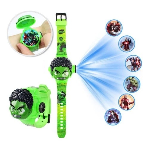 Relógio Infantil Do Hulk Com Projetor De Imagens Parede Teto Hulk
