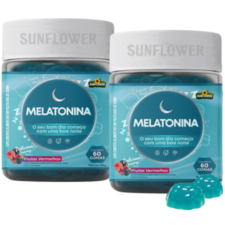 Kit 2 Melatonina Em Goma Frutas Vermelhas 120 Gomas Melato Gummy Para Sono Insônia Nutri Sunflower em Oferta na Shopee