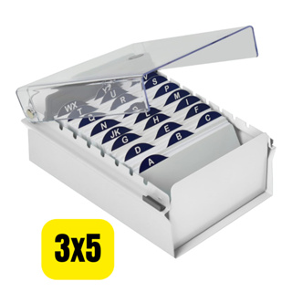 Fichários Para Fichas Padronizadas Acrimet 3X5 Branco Tampa Cristal C/ Índice A-Z TAMANHO: 21x16x10cm 921 Envio Imediato em Oferta na Shopee