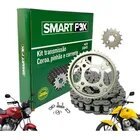 Kit Smart Fox Transmissão, Coroa, Pinhão, Corrente 1045 Cinza