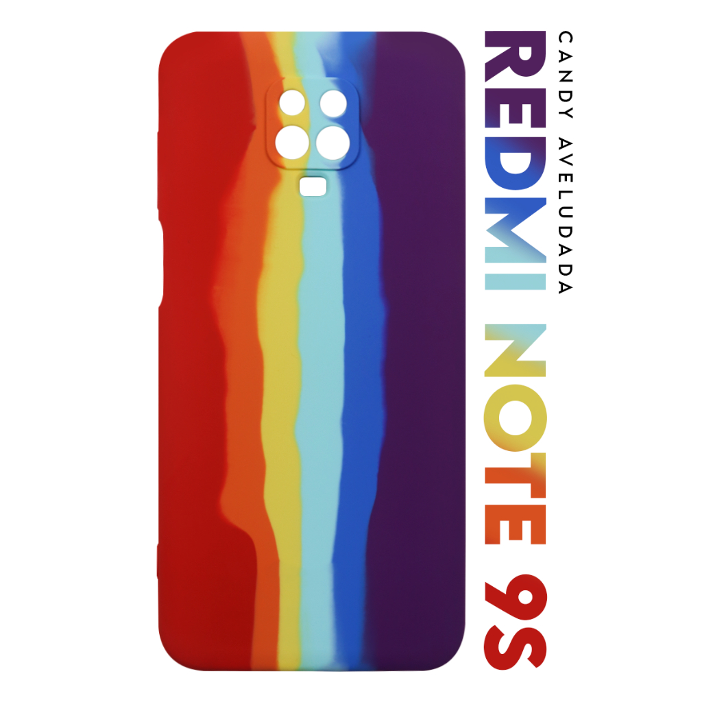 Capa Capinha Case Silicone Aveludada Arco-íris LGBT Xiaomi Redmi Note 9s Pro Max 6.67