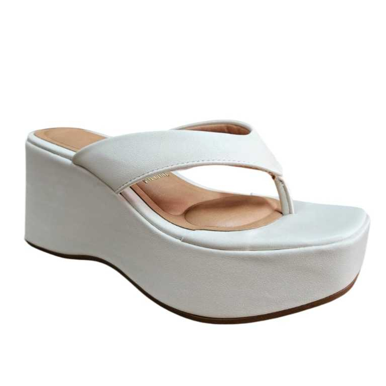Tamanco Vizzano Feminino Plataforma Branco Confortável Casual
