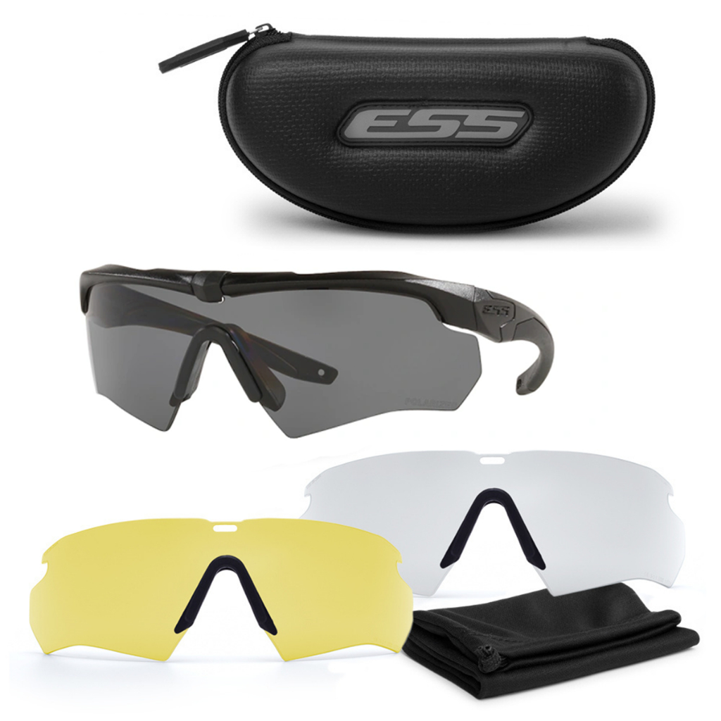 Oculos Ess Crossbow 3 Lentes Tatico Militar Esport Airsoft Preto Tan