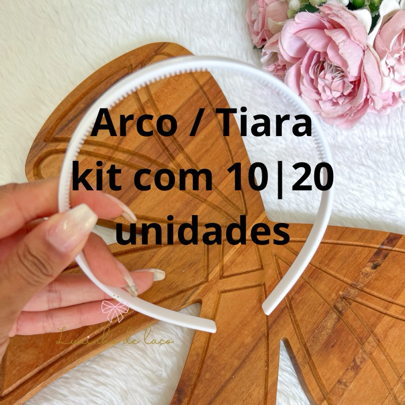 Arco Tiara dentinho inquebrável ABS 37cm x 1cm kit com 10 ou 20 unidades em Oferta na Shopee