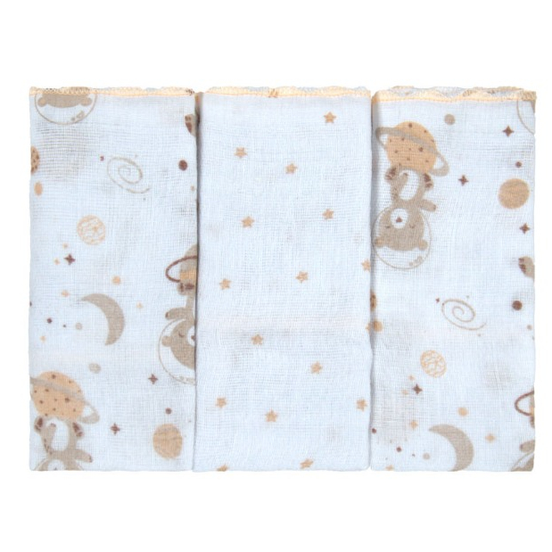 Pano de Boca 3 Unidades Babete Fraldinha de Bebê