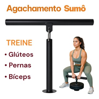 Kit Suporte Barra para Agachamento Sumô Treinar de Glúteos Pernas Musculação em Oferta na Shopee
