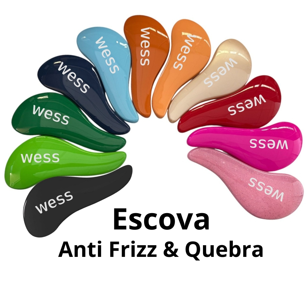 Wess Escova Anti Frizz e Anti Quebra em Oferta na Shopee