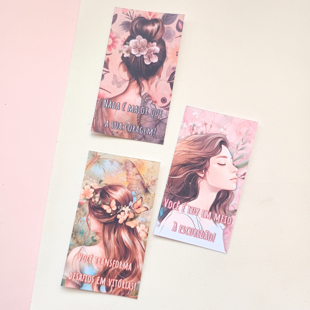 Cartões Decorativos Inspiradores para clientes | Ideal para Empreendedores e Lojistas | 9x5cm