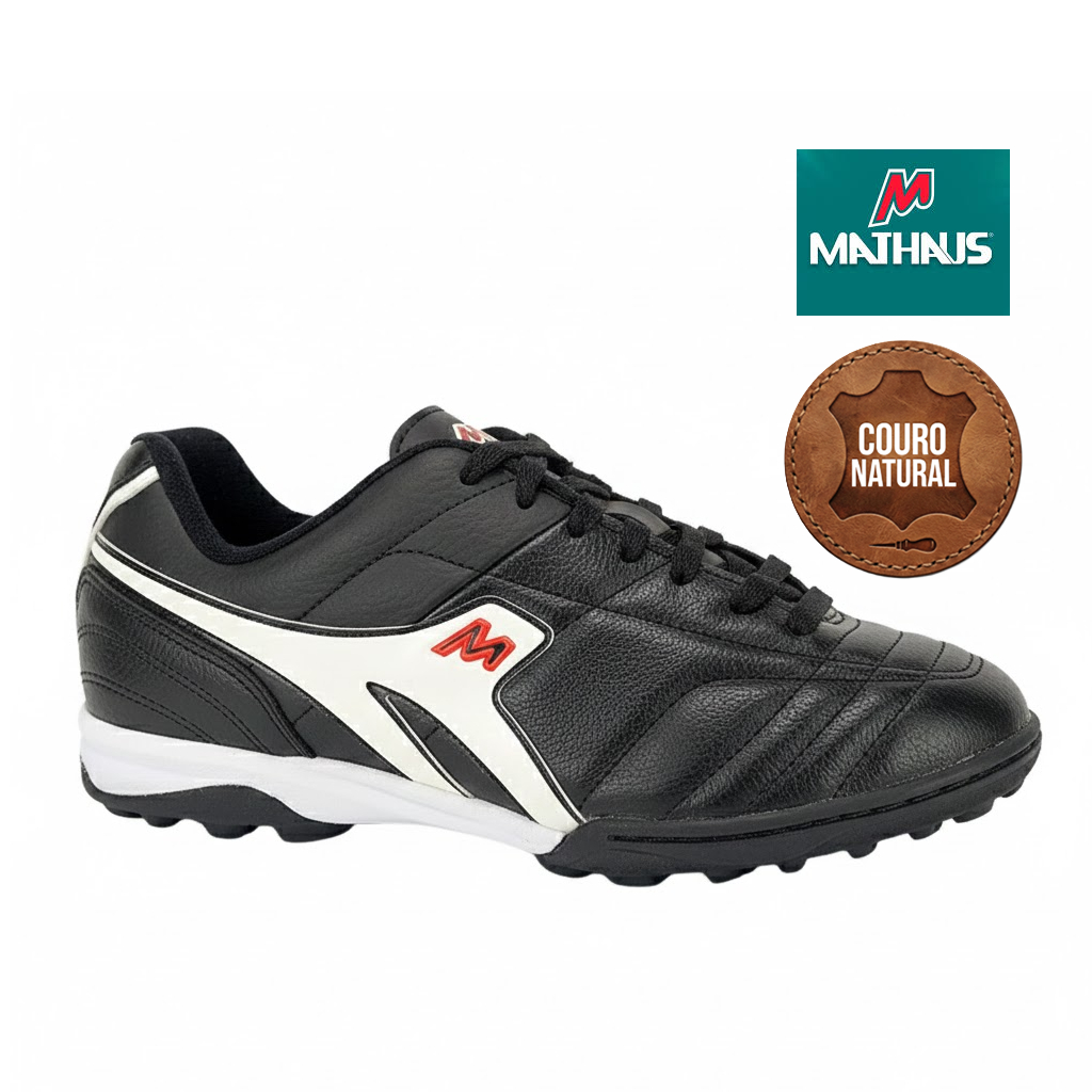 Chuteira Futebol Society Com Amortecedor Mathaus Azzurra Premium Original Nota Fiscal e Garantia