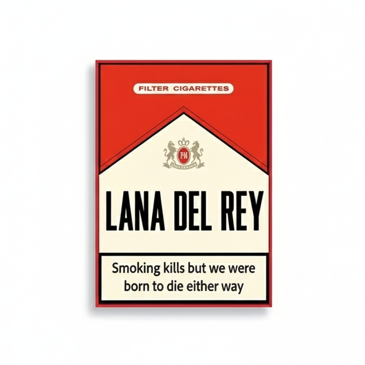 Quadro decorativo  Lana Del Rey Trendy Álbum de Música, Capa Born to Die 1peça 40x60