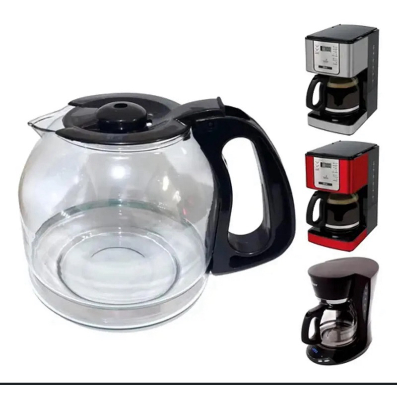 Jarra de Reposição Para Cafeteira Oster 36 Cafés 3302 / 3303 / 4401,Cor  Preto Vidro Reforçado