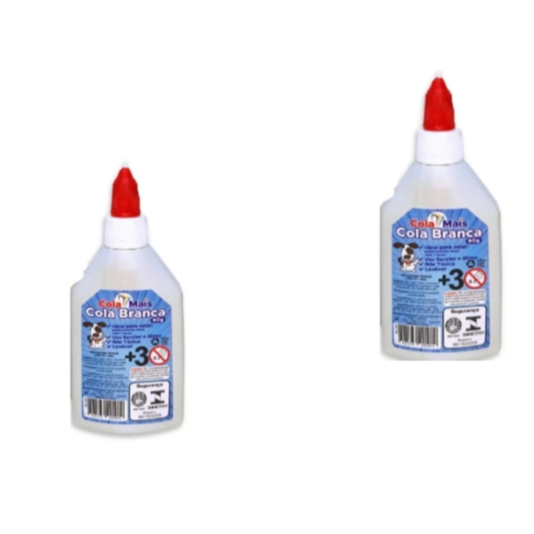 Kit Com 2 Cola Branca Escolar 40G Lavavél Escolar em Oferta na Shopee