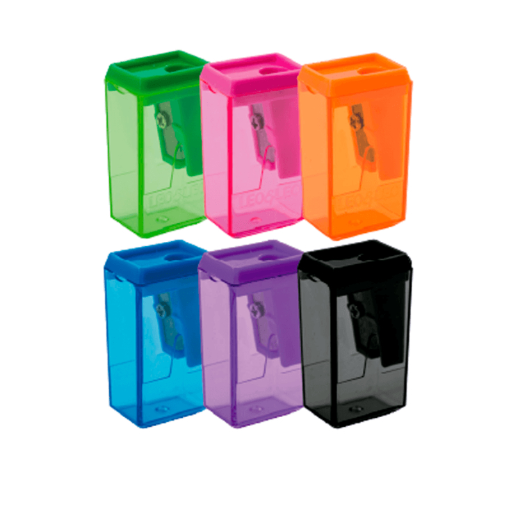 Kit Apontador Com Deposito Colorido Leoleo em Oferta na Shopee