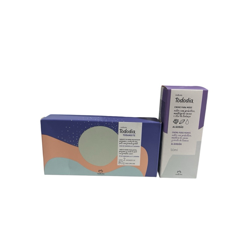 kit Natura todo dia sabonete em barra 2unid + creme para as mãos 50ml