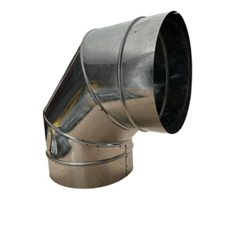 Curva de 90° Para Chaminé De Churrasqueira 200mm Galvanizada em Oferta na Shopee