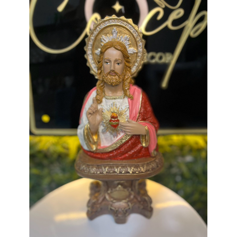 Imagem Sagrado Coração De Jesus 30cm- Imagem Sacra Luxo