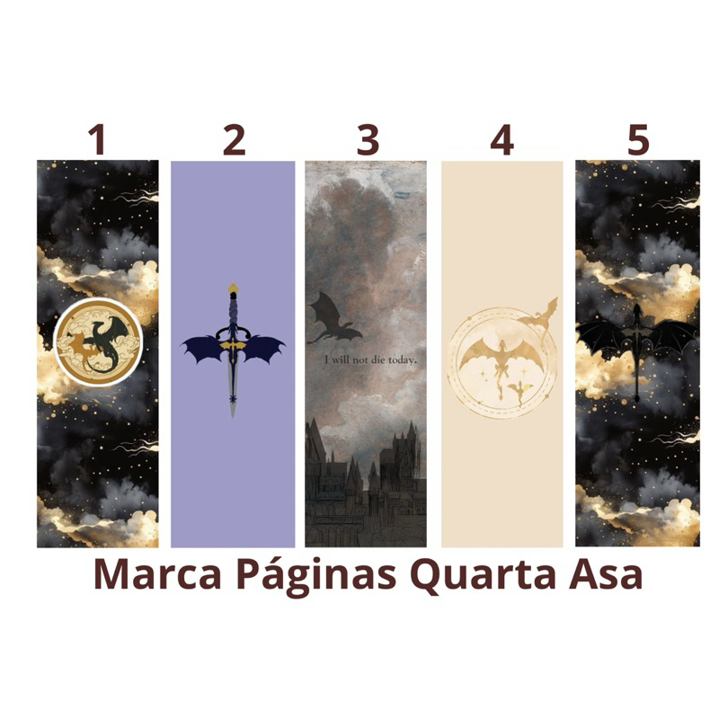 Marcador de páginas Livro Quarta Asa  (com ou sem Tassel e/ou Frente Verso) plastificado 16x5 cm - Marca Páginas Livro