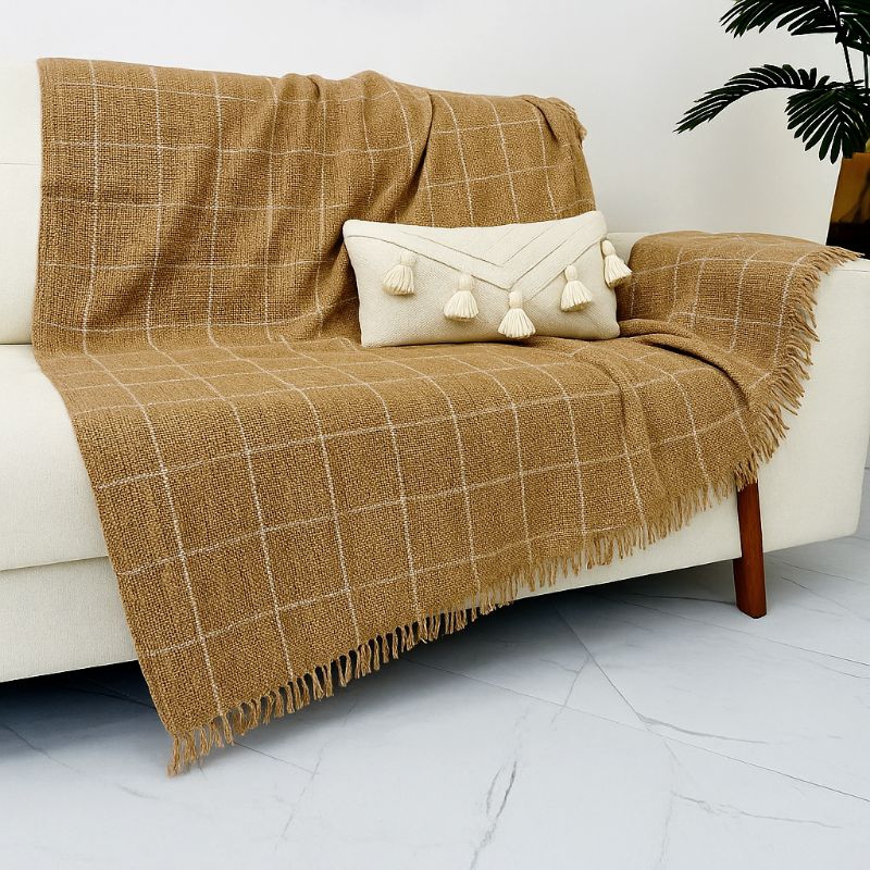 Manta Grande 2,20×1,65 Sofá Cama 100% Algodão Decorativa Várias Cores 01 Unidade