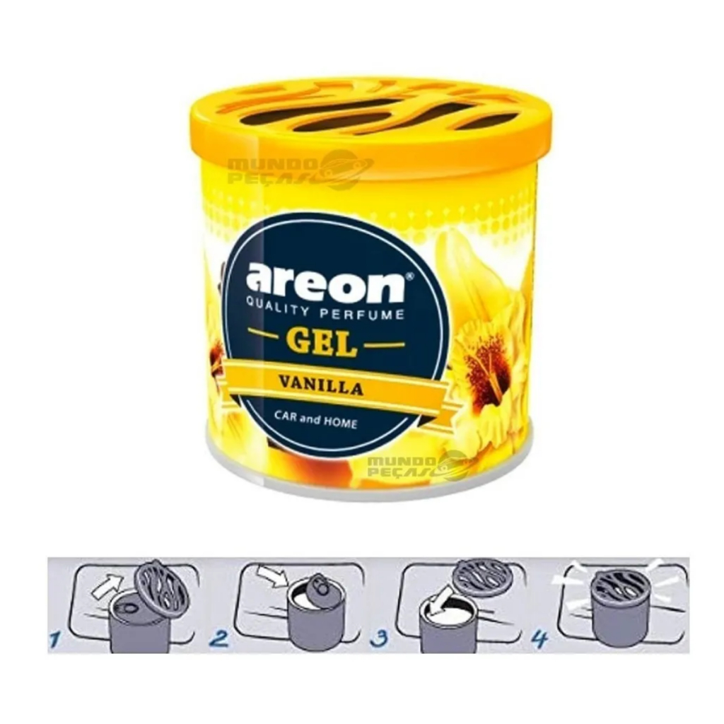 Aromatizante Para Carro Areon Gel Can Vanilla