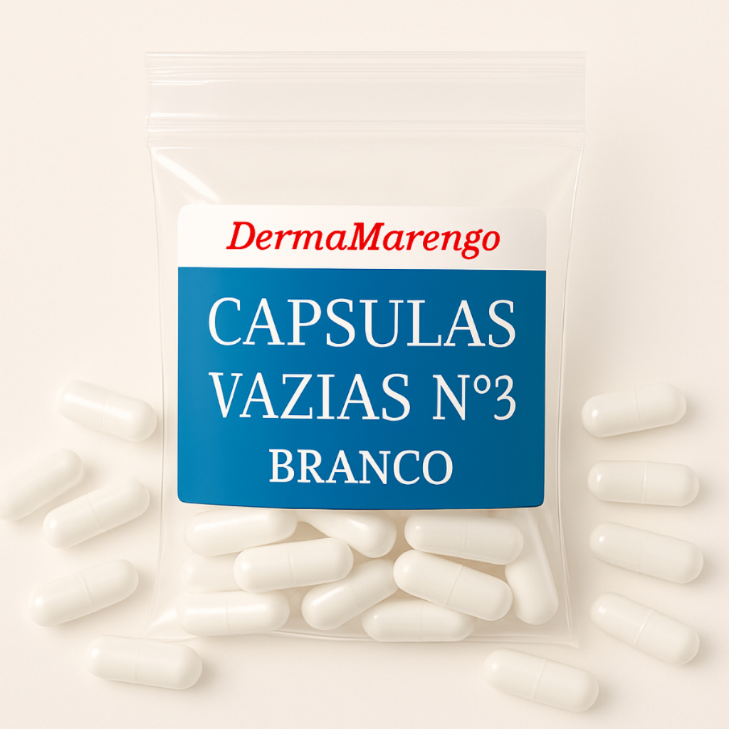 500 Capsulas Vazias De Gelatina Branca/Branca N° 3