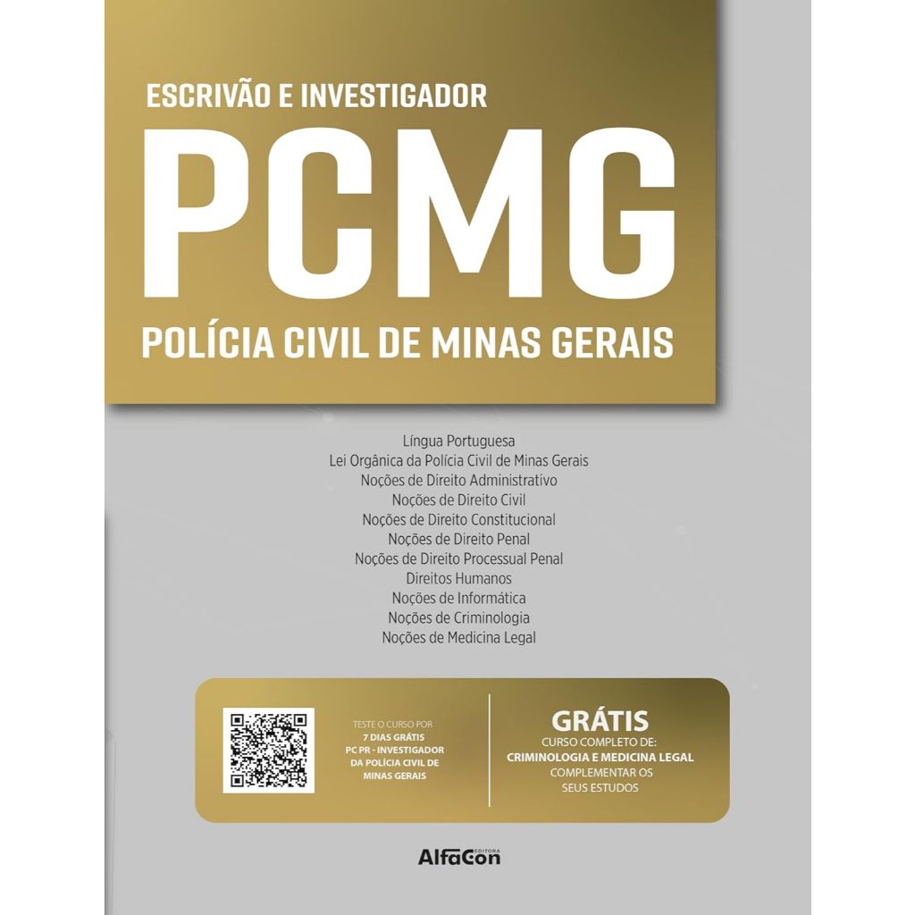 Livro Apostila - PCMG – Escrivão e Investigador da Polícia Civil do Estado de Minas Gerais - 2ª Ed.-