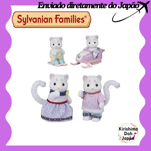 Bonecas Sylvanian Families [Família Leopardo da Neve] FS-55 com Certificação ST Mark, para crianças a partir de 3 anos, Casa de Bonecas de Brinquedo, Sylvanian Families, Epoch[Enviado diretamente do Japão]