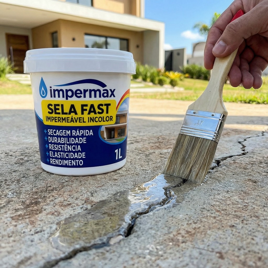 Impermeabilizante invisível liquido 1 Litro SELA FAST, Box Pia Ralo Trinca Telha Vaso