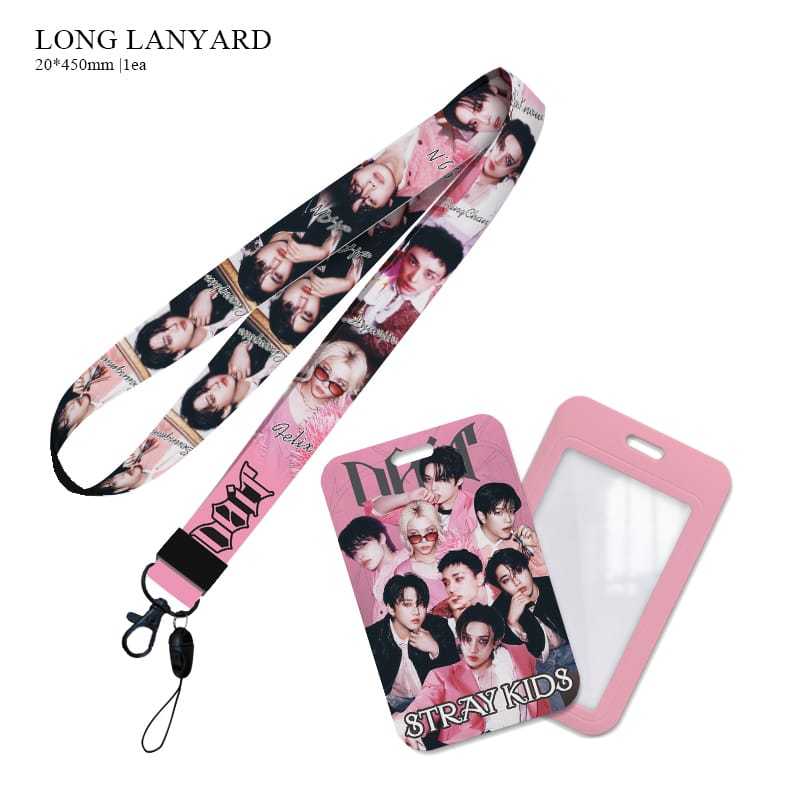 Chaveiro com Cordão e Porta Crachá Stray Kids em Oferta na Shopee