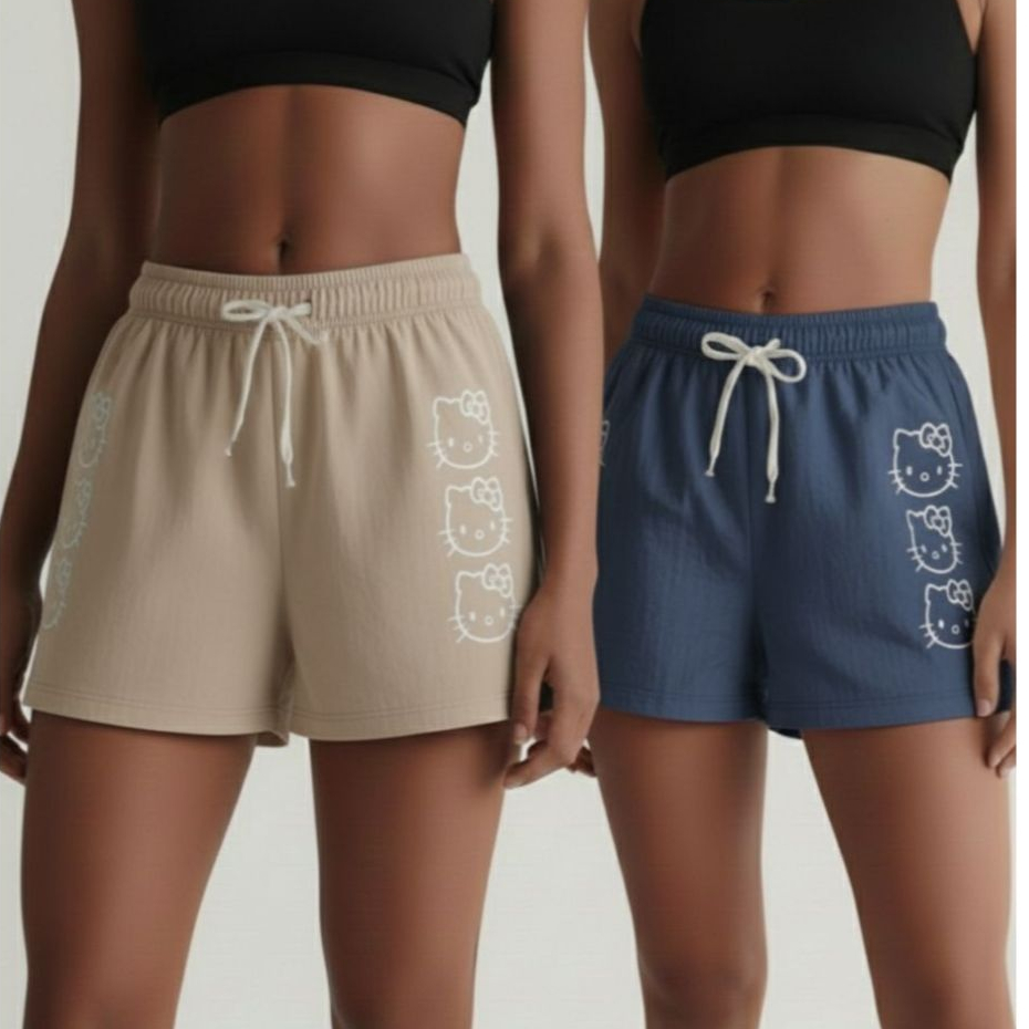 Kit 2 Short Tactel Feminino Hellol Elastano Cores Básicas Academia Corrida Moda Praia Verão Piscina em Oferta na Shopee