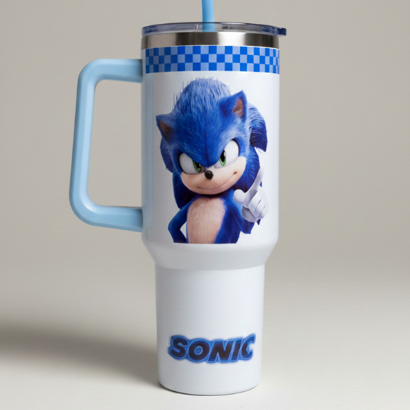 copão copo térmico personalizado - Super Sonic - com seu nome -1200ml - Inox