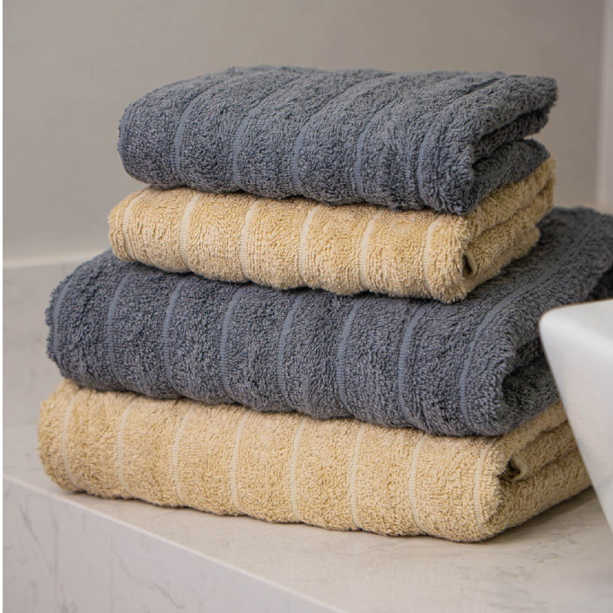 Kit 2 Banho + 2 Rosto Requinte – Fio Penteado 100% Algodão –Toalhas Wiegand Premium