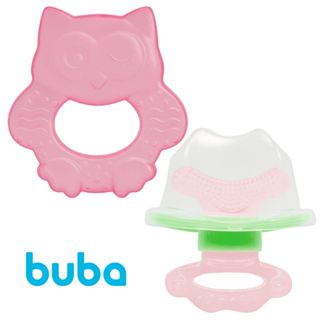 Mordedor e Massageador Buba Bebê Refrigerável Rosa| Alivia Dentição Infantil, Livre de BPA em Oferta na Shopee