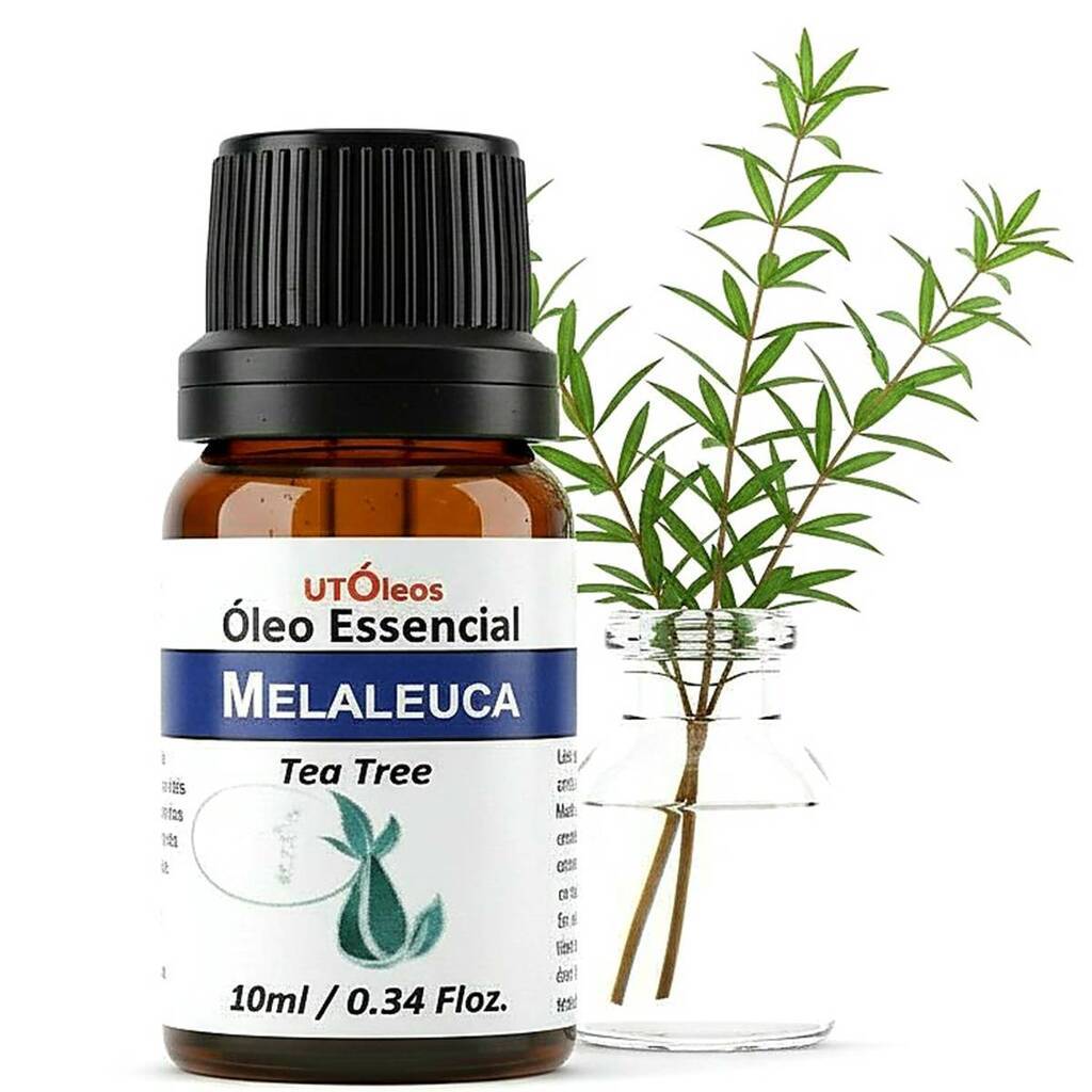 Óleo Essencial de Melaleuca (Tea Tree) - 100% Puro - Frasco vidro com gotejador