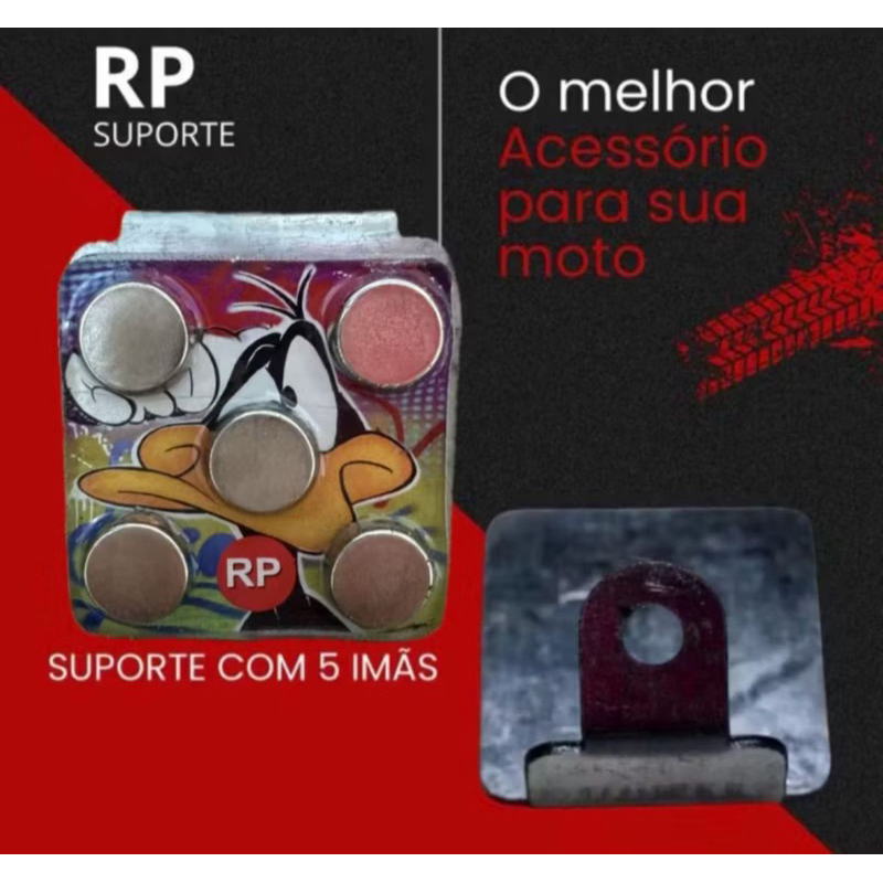 Suporte Celular Magnético 5 imãs Para Moto ( IMÃ MAIOR/MODELO ) em Oferta na Shopee