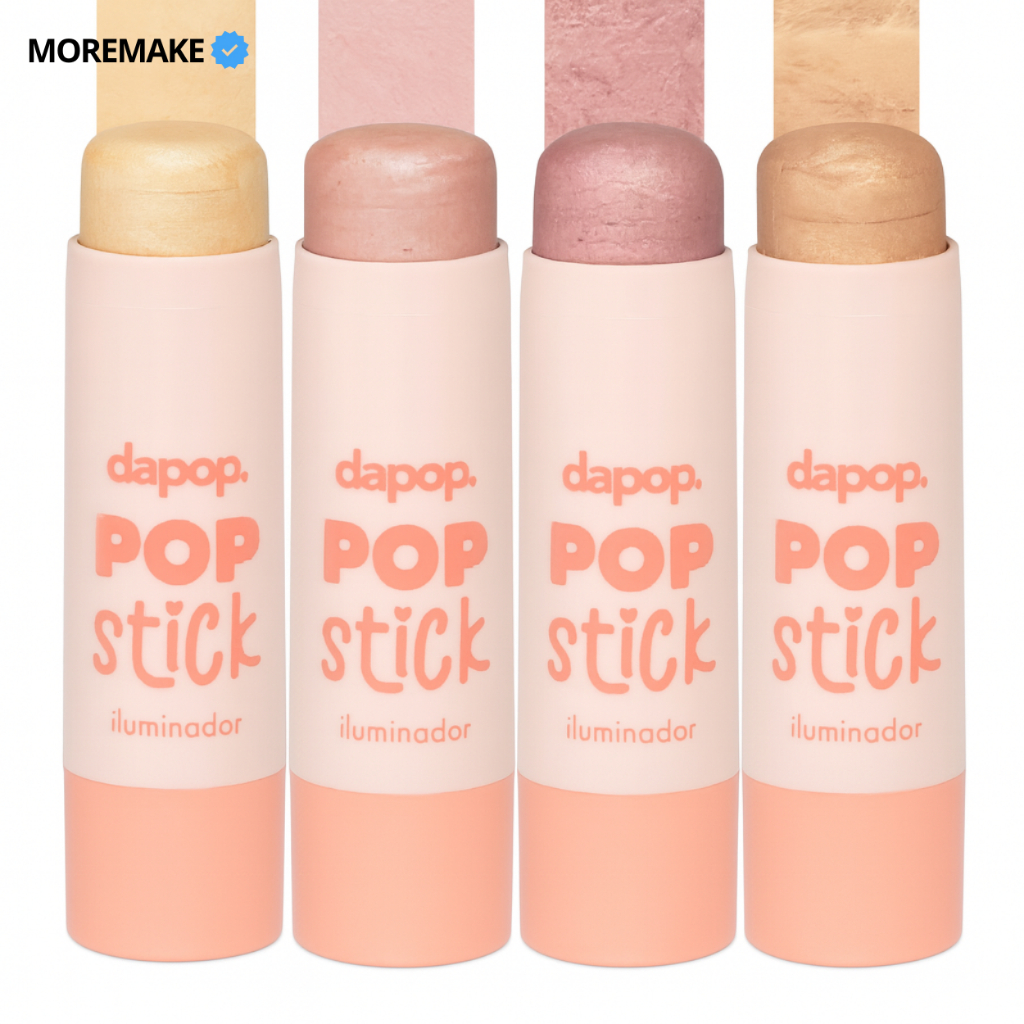 Iluminador Bastão Cremoso Pop Stick Dapop Glow Natural com Textura Macia e Vitamina E Maquiagem