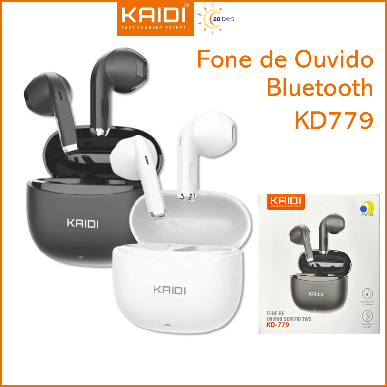 Fone de Ouvido Bluetooth Sem Fio TWS Kaidi KD-779N em Oferta na Shopee