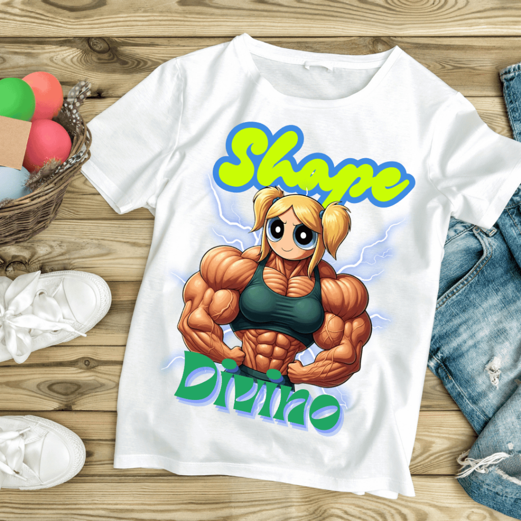 Camiseta Oversized Shape Divino Fitness Academia Meme Engraçada T-shirt Musculação