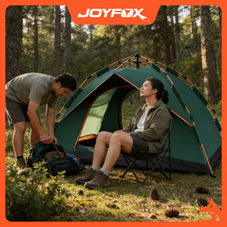 JOYFOX Barraca De Acampamento 4-5 Pessoas Portátil A Prova D'agua Dois Andare Barraca Camping em Oferta na Shopee