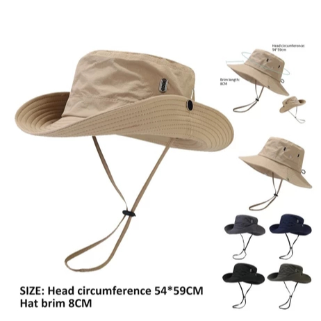 Chapéu de Sol Respirável Malha Protetor Solar Verão Unissex com 8cm/11cm Aba Adequado Para Uso Externo — imagem 2 de 2