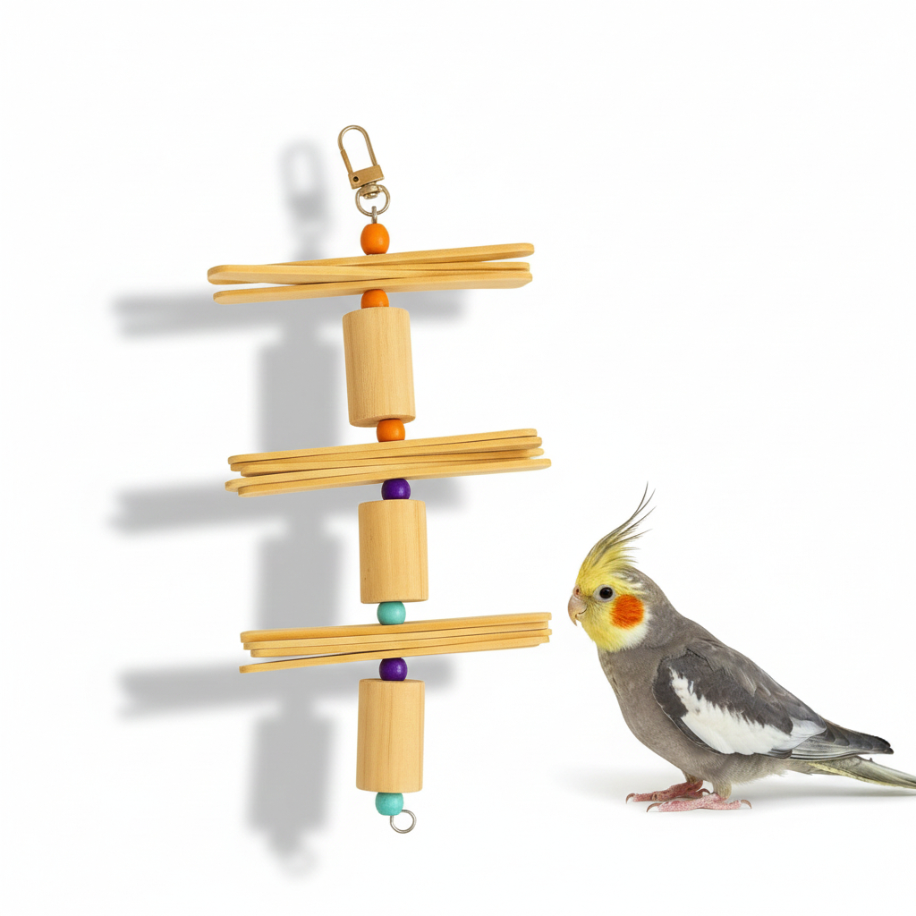 Brinquedos Palitos de Madeira, Calopsita, Agapornis, Periquitos e outras aves