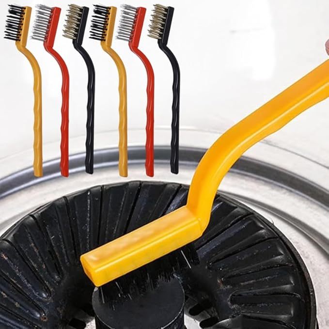 Escova Limpeza Forno Grelha Fogão – 3 UN, Multiuso Aço Latão Nylon