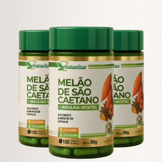 Melão de São Caetano + Insulina Vegetal - 120 cápsulas 500mg - 1, 2 e 3 unidades em Oferta na Shopee