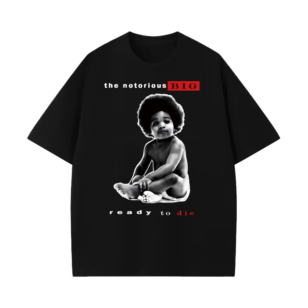 [Camiseta Premium em Algodão Puro]GXG Camiseta Notorious Big - Ready to Die - Camiseta Rap Hip Hop em Oferta na Shopee