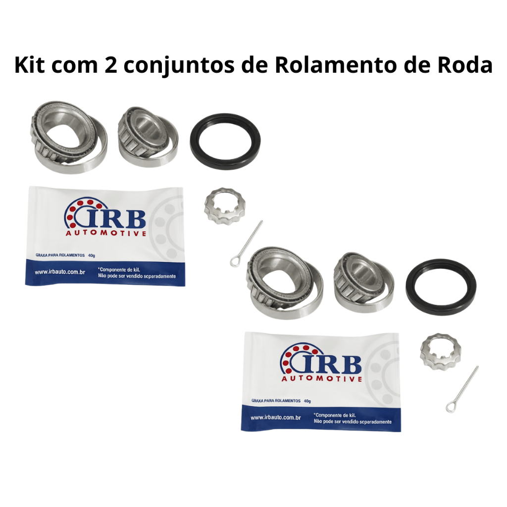 Kit Com 2 Rolamento Roda Traseira Gol Quadrado G2 G3 G4 G5 G6 Saveiro Fox Parati Voyage Golf Santana