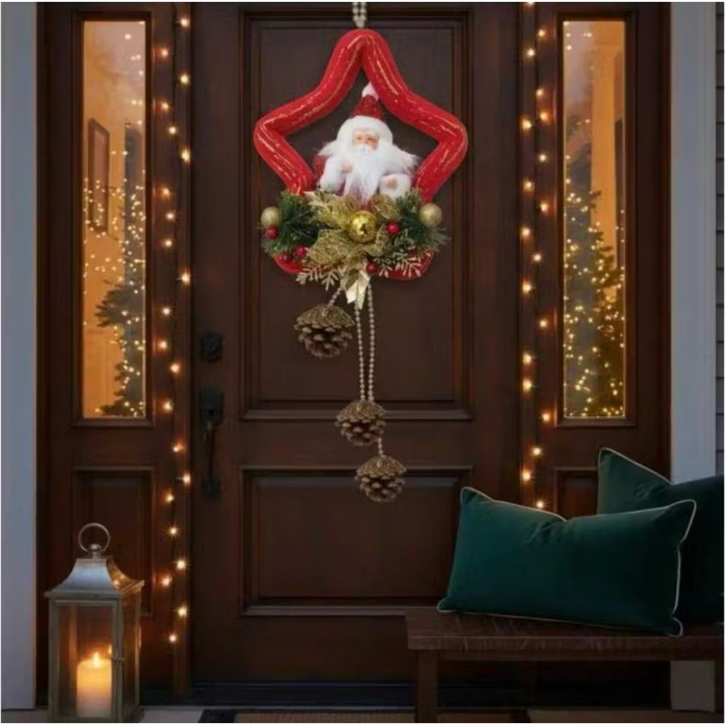 ENFEITES NATALINO NOEL GRANDE | TAM.: 65X20CM | DECORAÇÃO NATALINA | GUIRLANDA | ÁRVORE DE NATAL | ANO NOVO | PAPAI NOEL