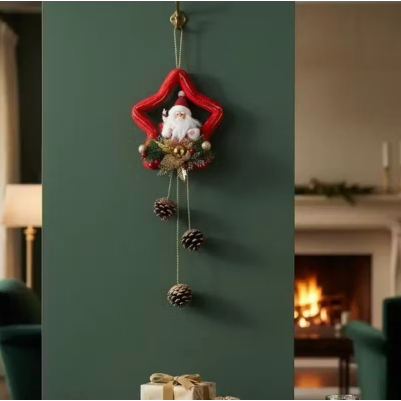 ENFEITES NATALINO NOEL GRANDE | TAM.: 65X20CM | DECORAÇÃO NATALINA | GUIRLANDA | ÁRVORE DE NATAL | ANO NOVO | PAPAI NOEL