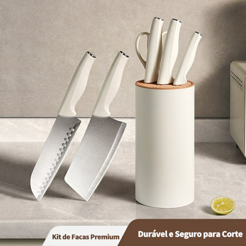 Imagem Conjunto de facas de aço inoxidável 5 peças Tesouras profissionais para cozinhas profissionais