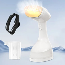 Vaporizador de Roupas Portátil com Escova Preta, Reservatório de Água de 250ml, Portátil e leve, Remove rugas